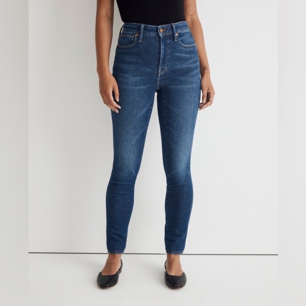 Madewell 10” High-Rise Skinny dark-wash Jeans